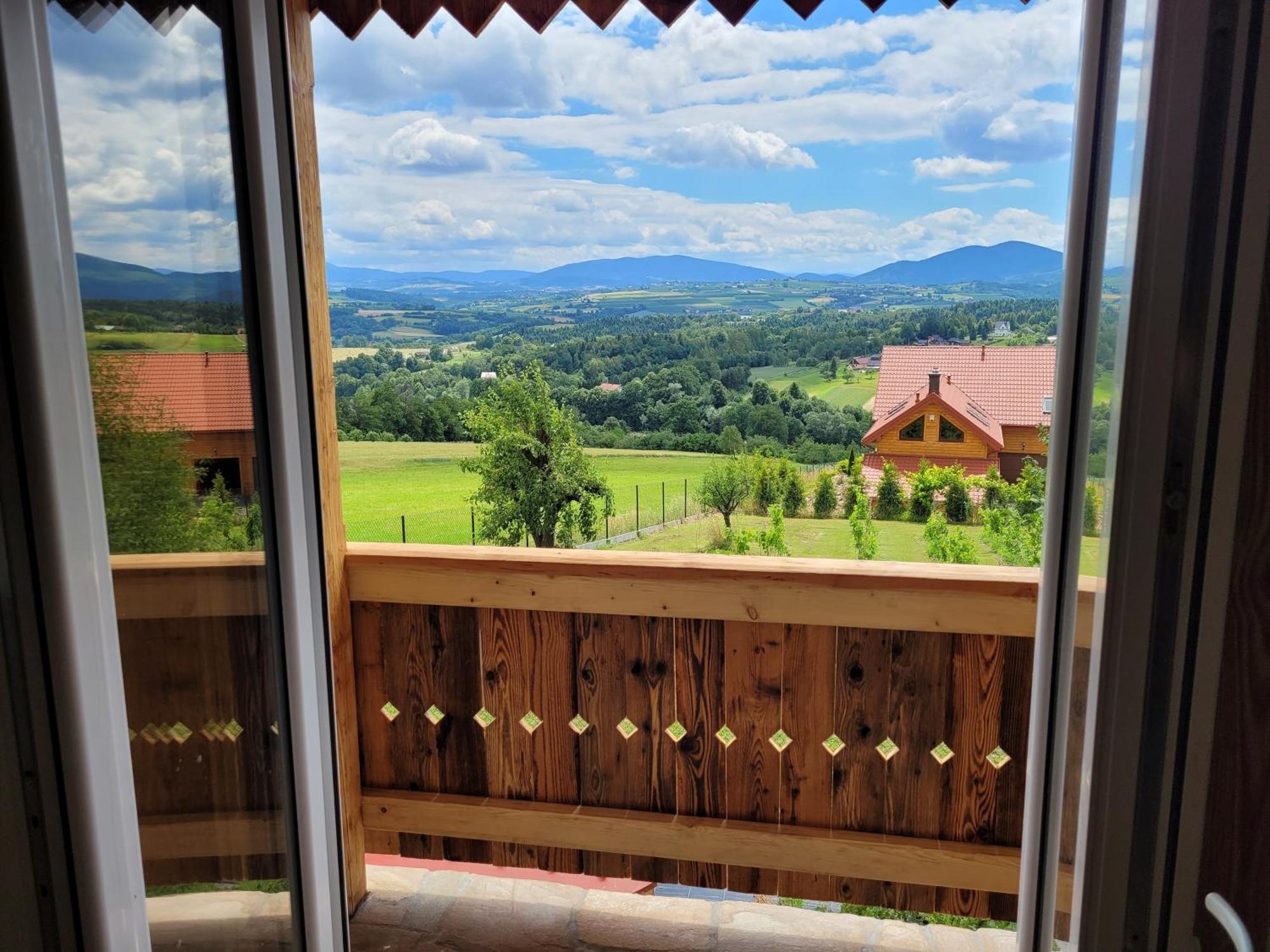 Fantastic View Vineyard Beskid Mountains Gruszow  Kamer foto